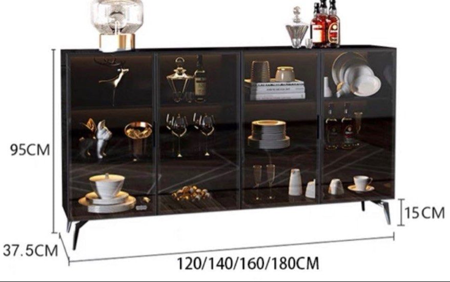 ANGELES Modern Glass Sideboard