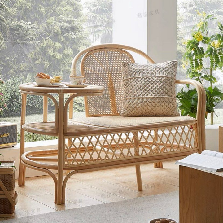 TAMSYN Japandi Rattan Bench