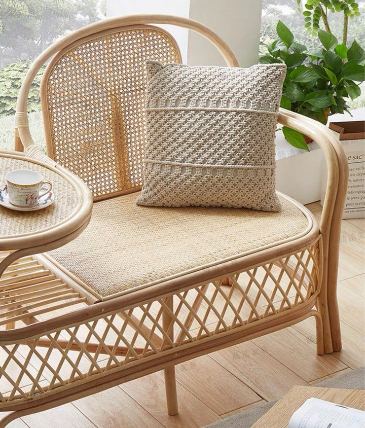 TAMSYN Japandi Rattan Bench