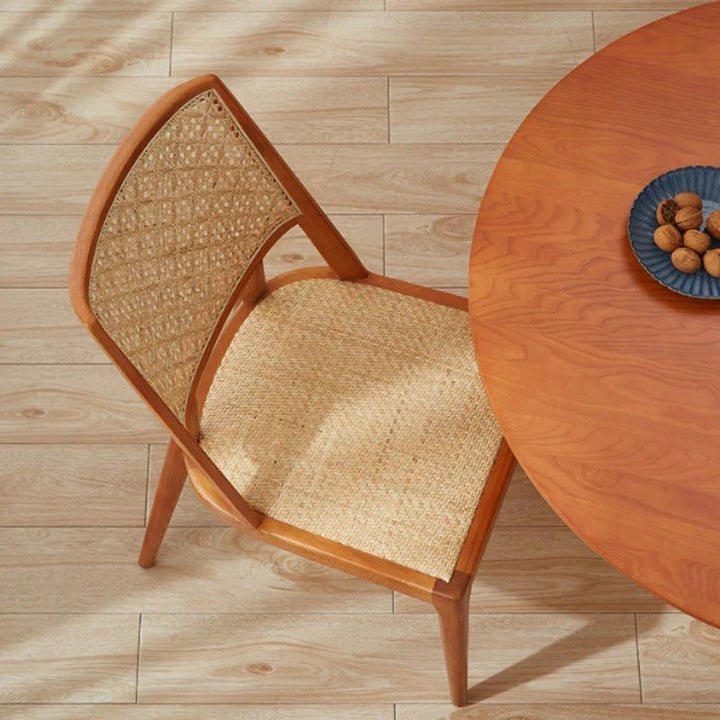 QUINLAN Rustic Rattan Dining Chair