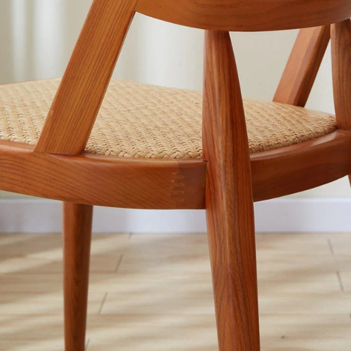 QUINLAN Rustic Rattan Dining Chair
