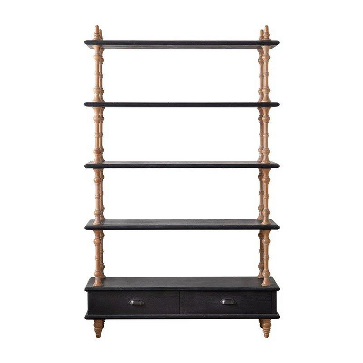 FELIPE Mid-Century Solid Wood Display Shelf