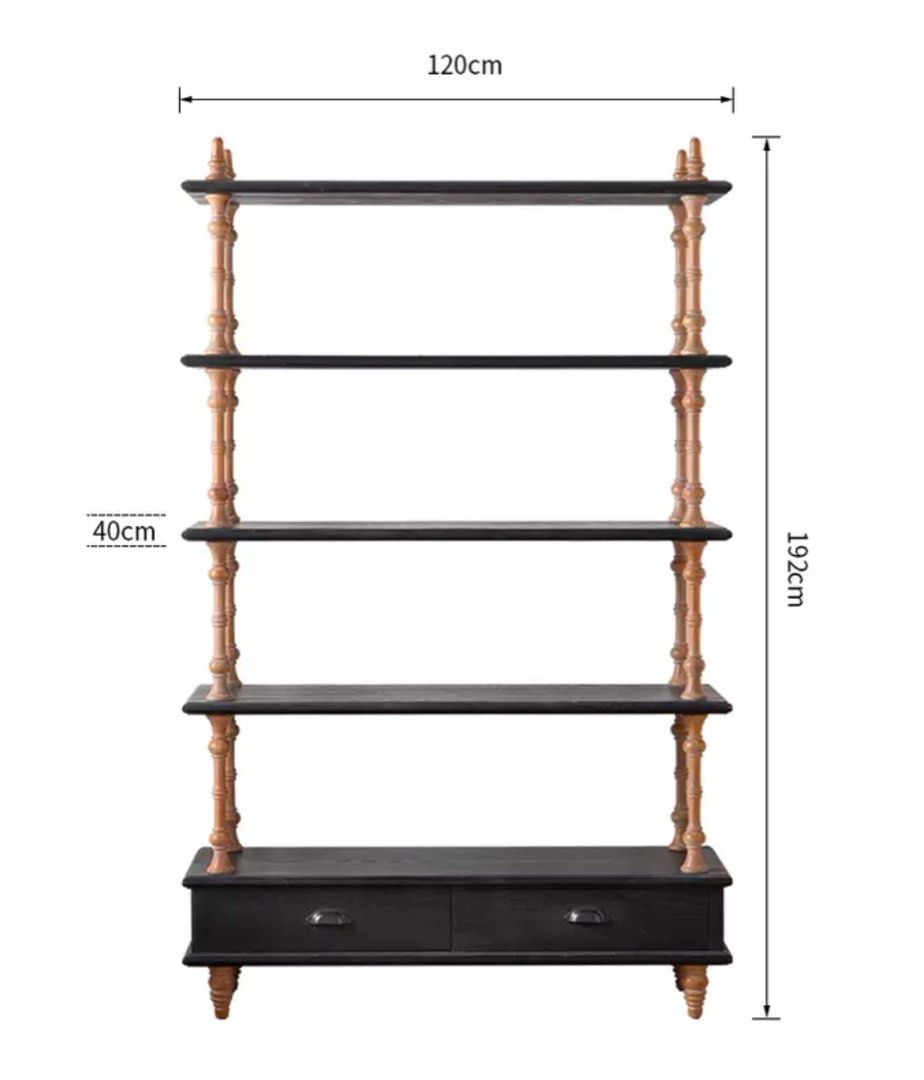 FELIPE Mid-Century Solid Wood Display Shelf