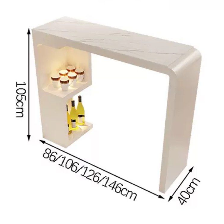 EMBER Modern Bar Table With Storage