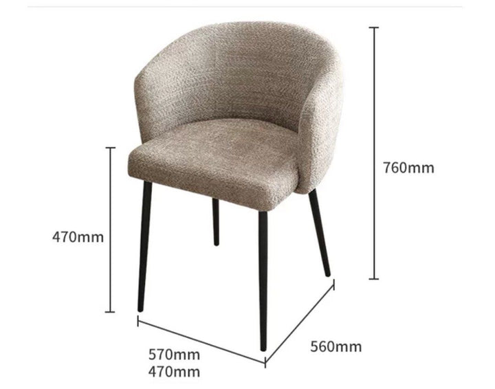 TARRON Modern Fabric Dining Chair