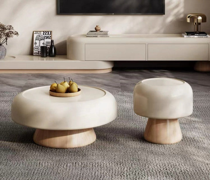 TEMMIN Japandi TV Console & Coffee Table