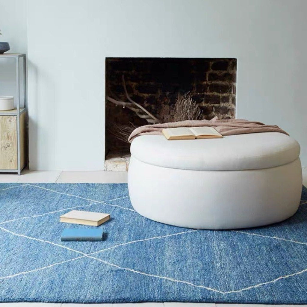 JEREMIAS Modern Round Storage Ottoman