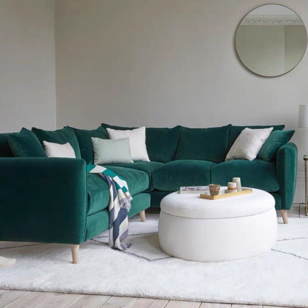 JEREMIAS Modern Round Storage Ottoman