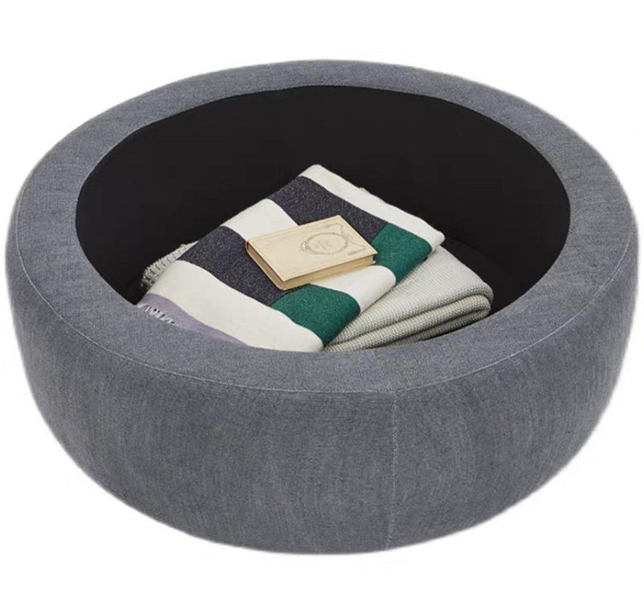 JEREMIAS Modern Round Storage Ottoman