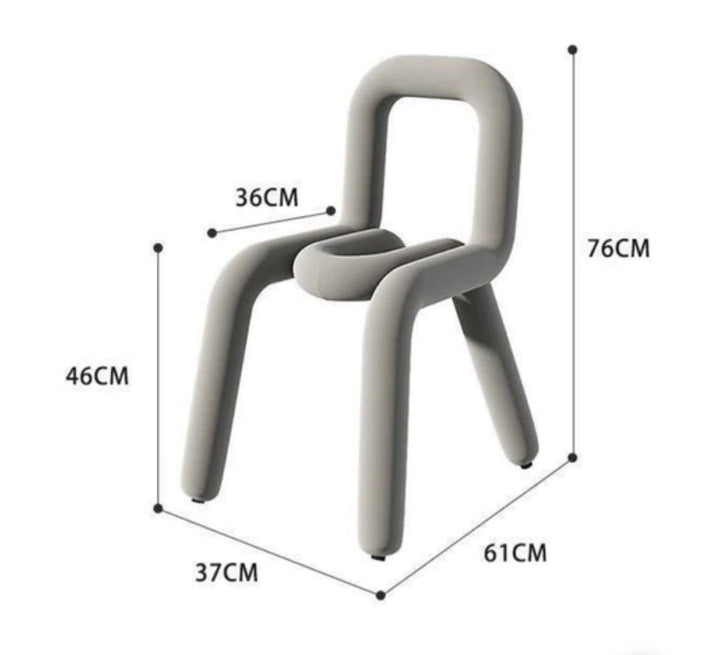 EUPHORIA Designer Armless Dining Chair (Set of 2)