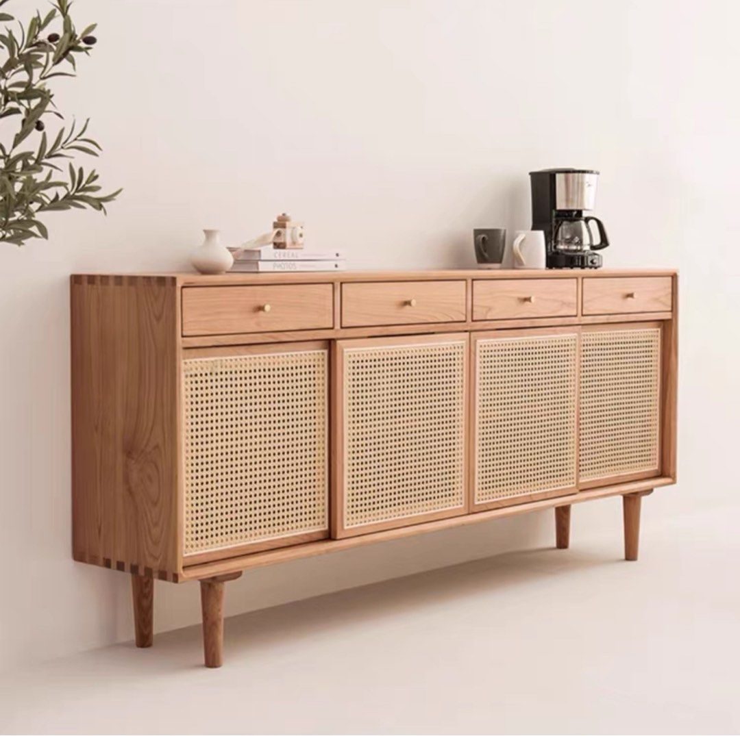 TROZE Rustic Rattan Sideboard