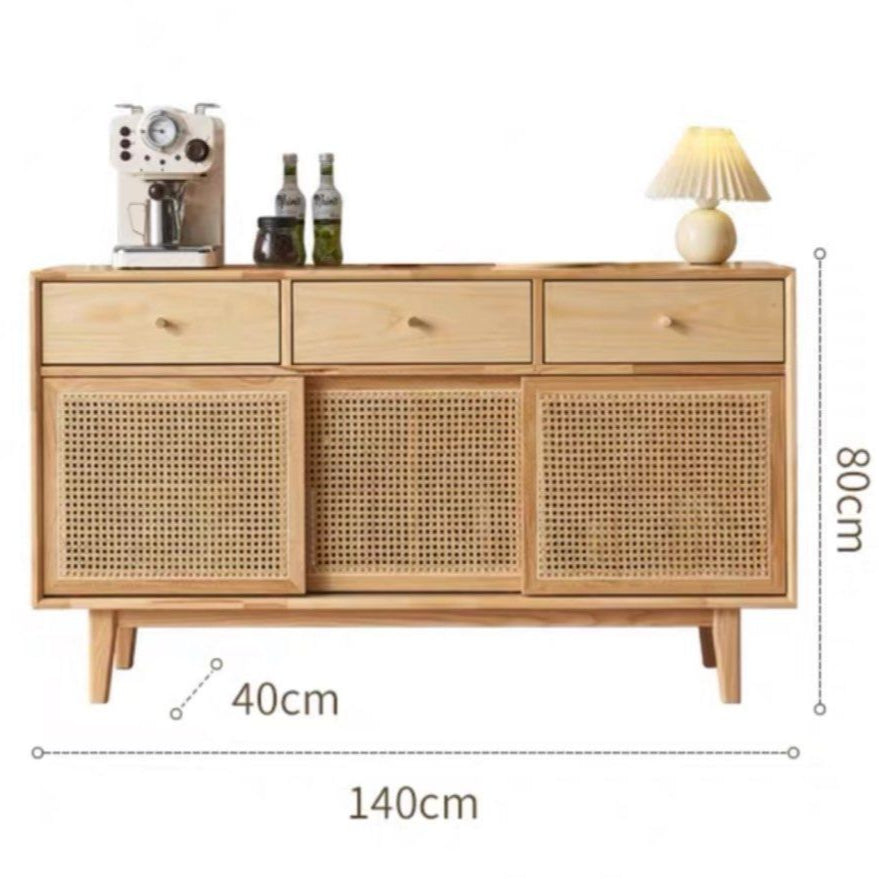 TROZE Rustic Rattan Sideboard