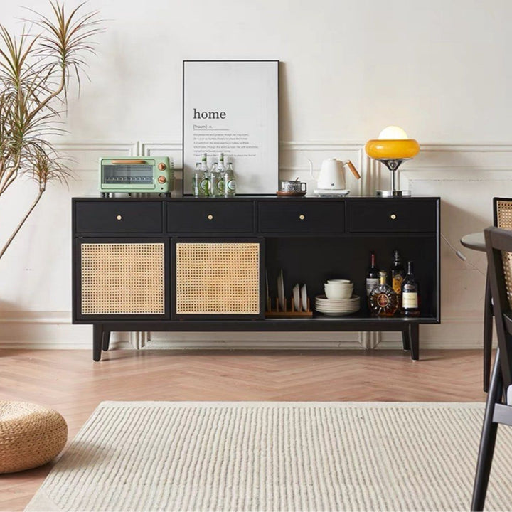 TROZE Rustic Rattan Sideboard