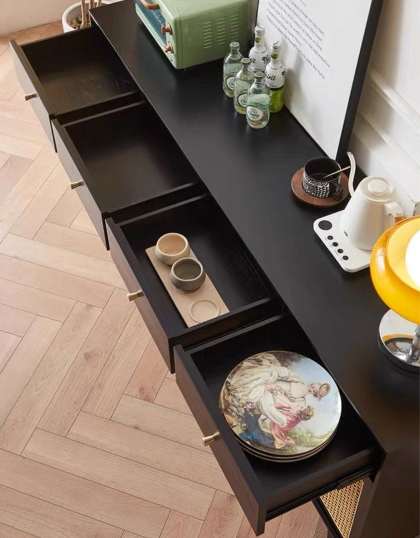 TROZE Rustic Rattan Sideboard