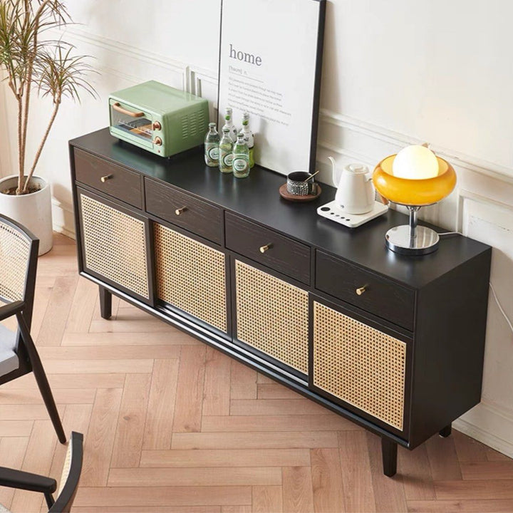 TROZE Rustic Rattan Sideboard