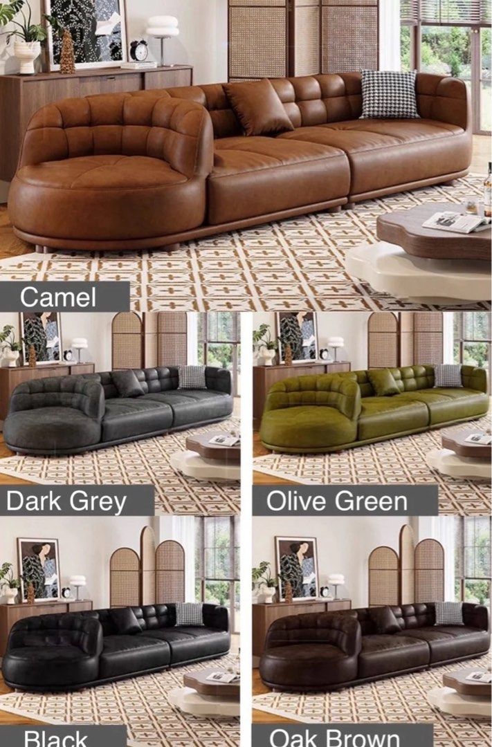 KYVRA Modern Revolving Swivel Chair Leather Sofa
