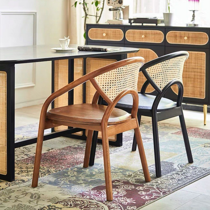 AYALA Rustic Rattan Dining Chair