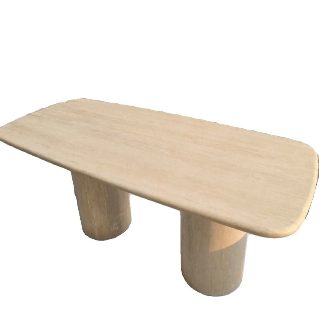 AUBREY Modern Travertine Dining Table