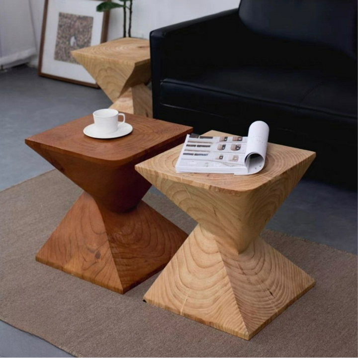 PITER Rustic Solid Wood Side Table