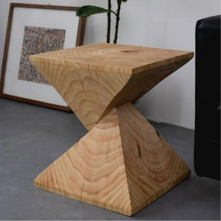 PITER Rustic Solid Wood Side Table