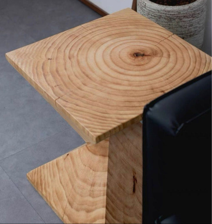 PITER Rustic Solid Wood Side Table