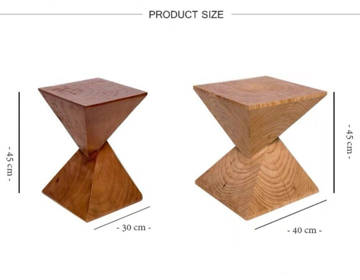 PITER Rustic Solid Wood Side Table