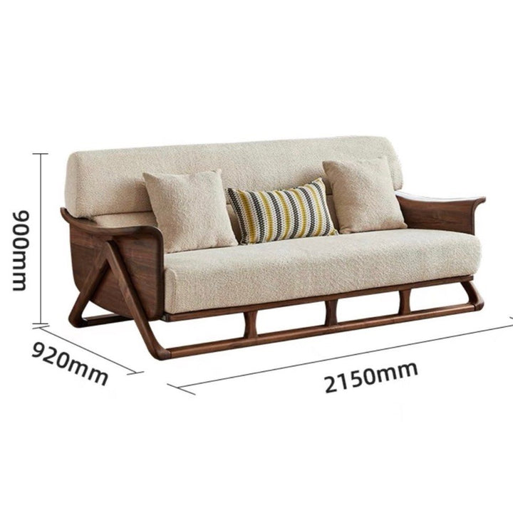 VERNISCA Rustic Fabric Sofa