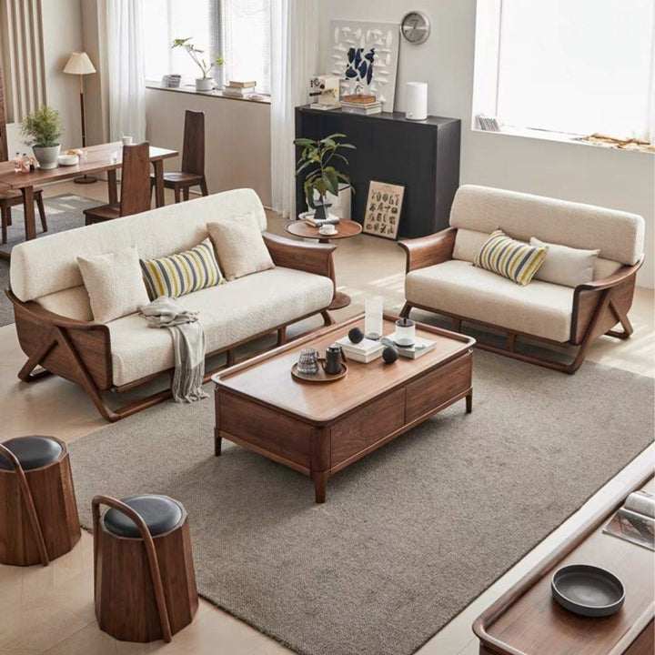 VERNISCA Rustic Fabric Sofa
