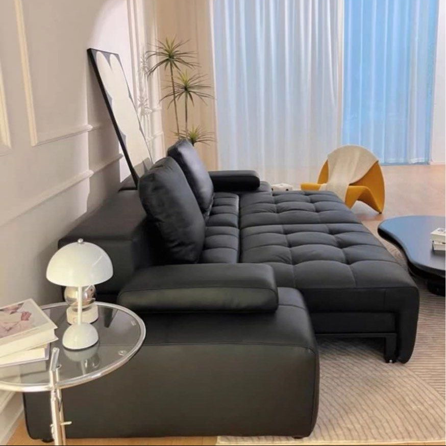MELASTIE Electric Motorized Leather Sofa Bed