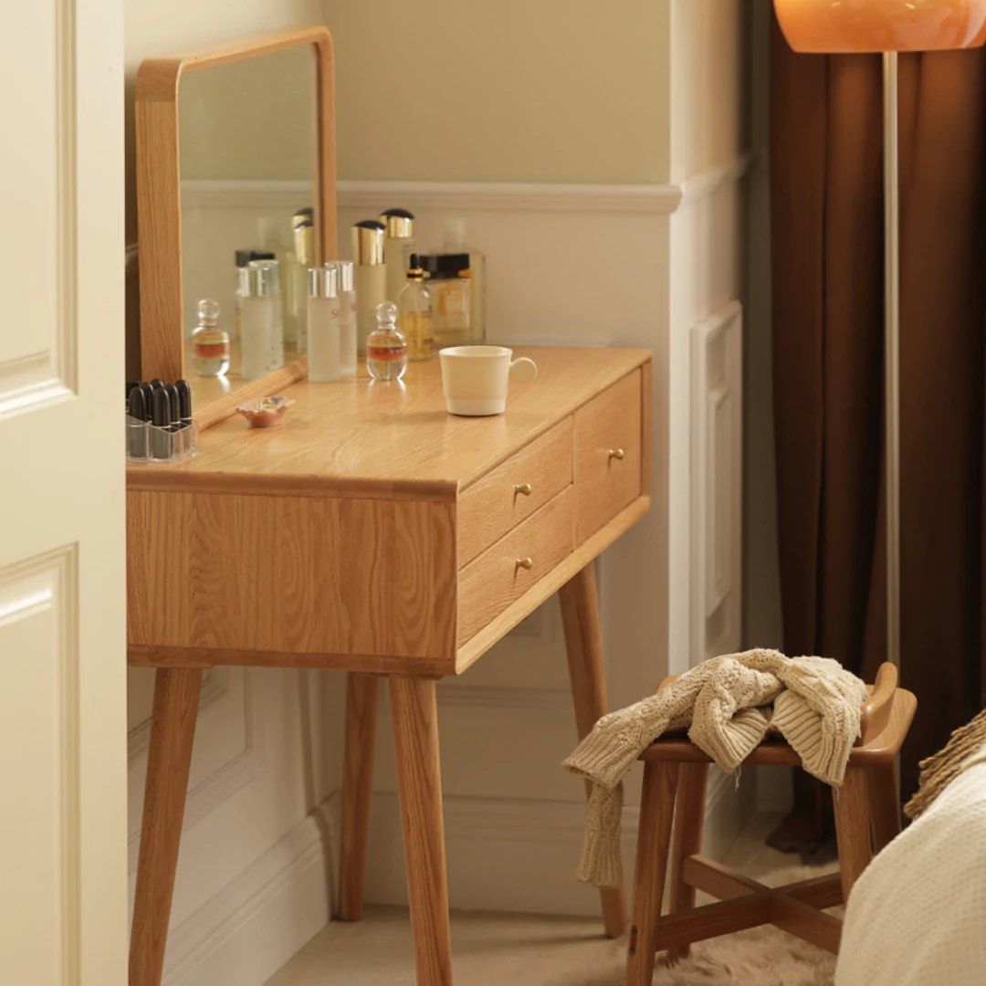 CHLOE Rustic Solid Wood Vanity Table