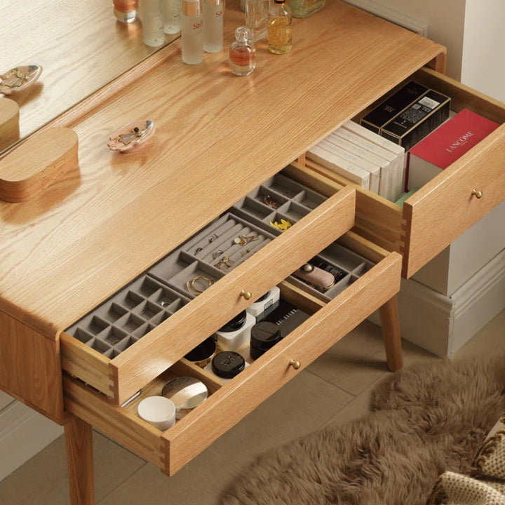 CHLOE Rustic Solid Wood Vanity Table
