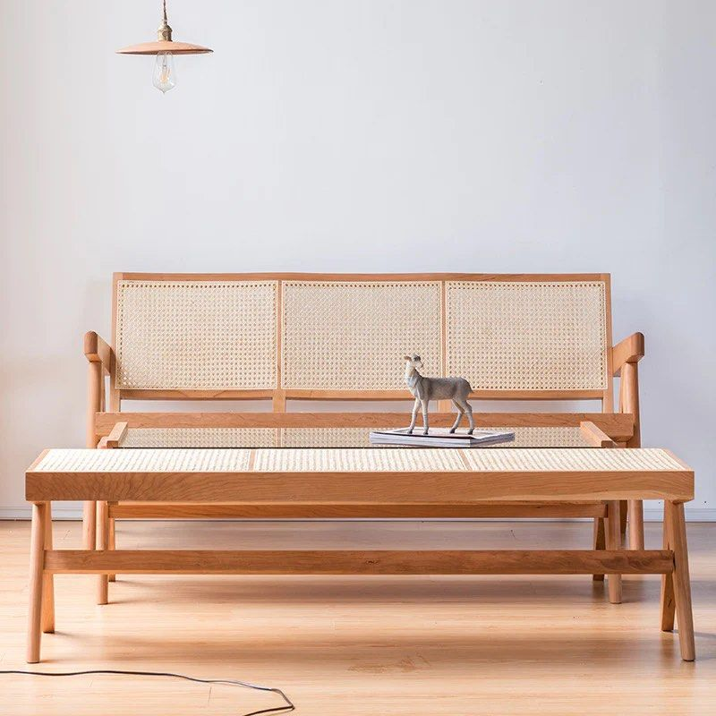 FEDERICA Rattan Bench & Ottoman