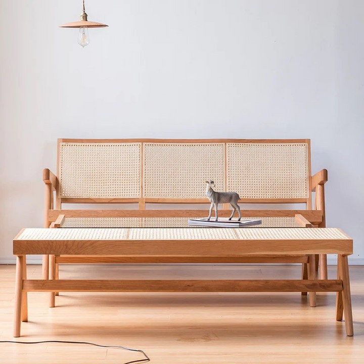 FEDERICA Rattan Bench & Ottoman
