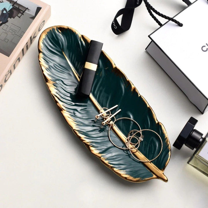FEATHER Shape Ceramic Plate