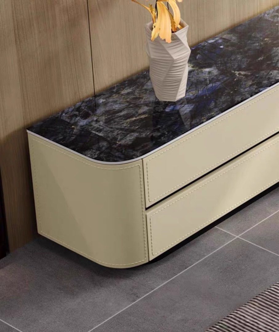 LODEN Modern Saddle Leather TV Console