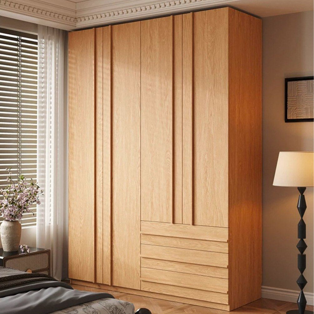 FERUEN Modern Solid Wood Wardrobe