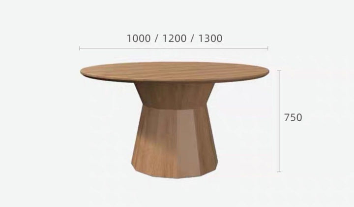 LAMIER Modern Solid Wood Round Dining Table