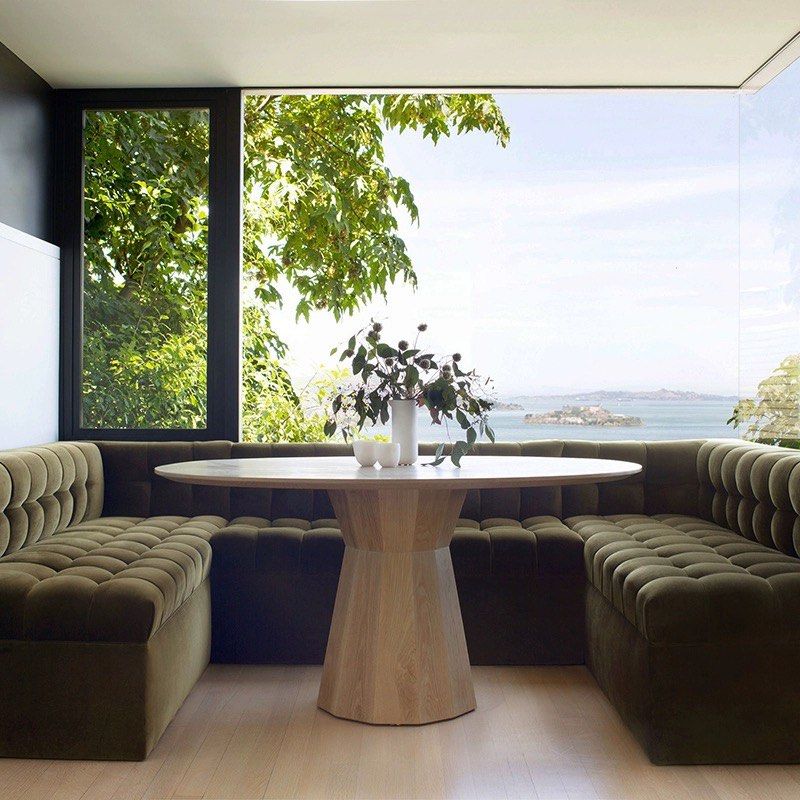 LAMIER Modern Solid Wood Round Dining Table