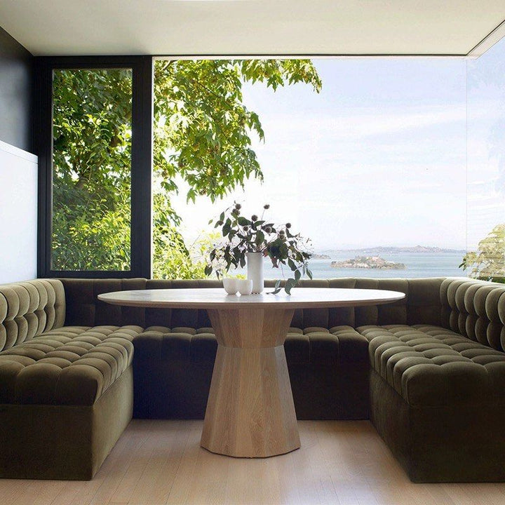 LAMIER Modern Solid Wood Round Dining Table