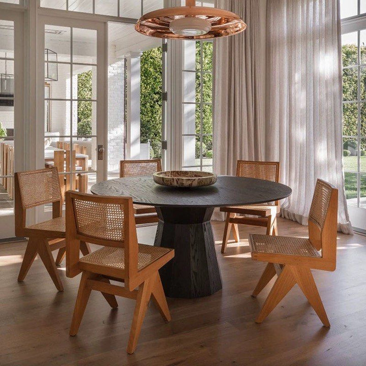 LAMIER Modern Solid Wood Round Dining Table