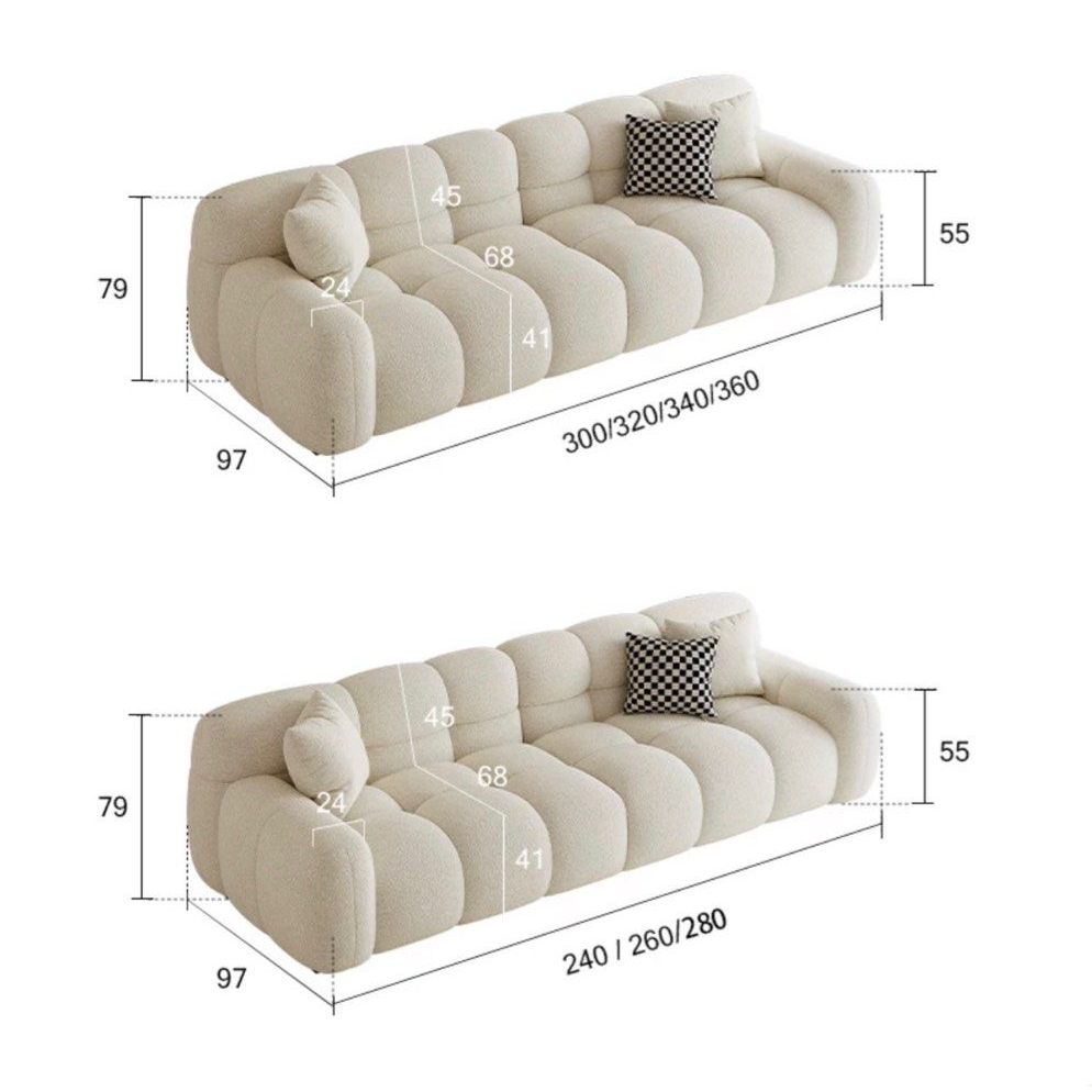 ZENARO Modern Boucle Sofa
