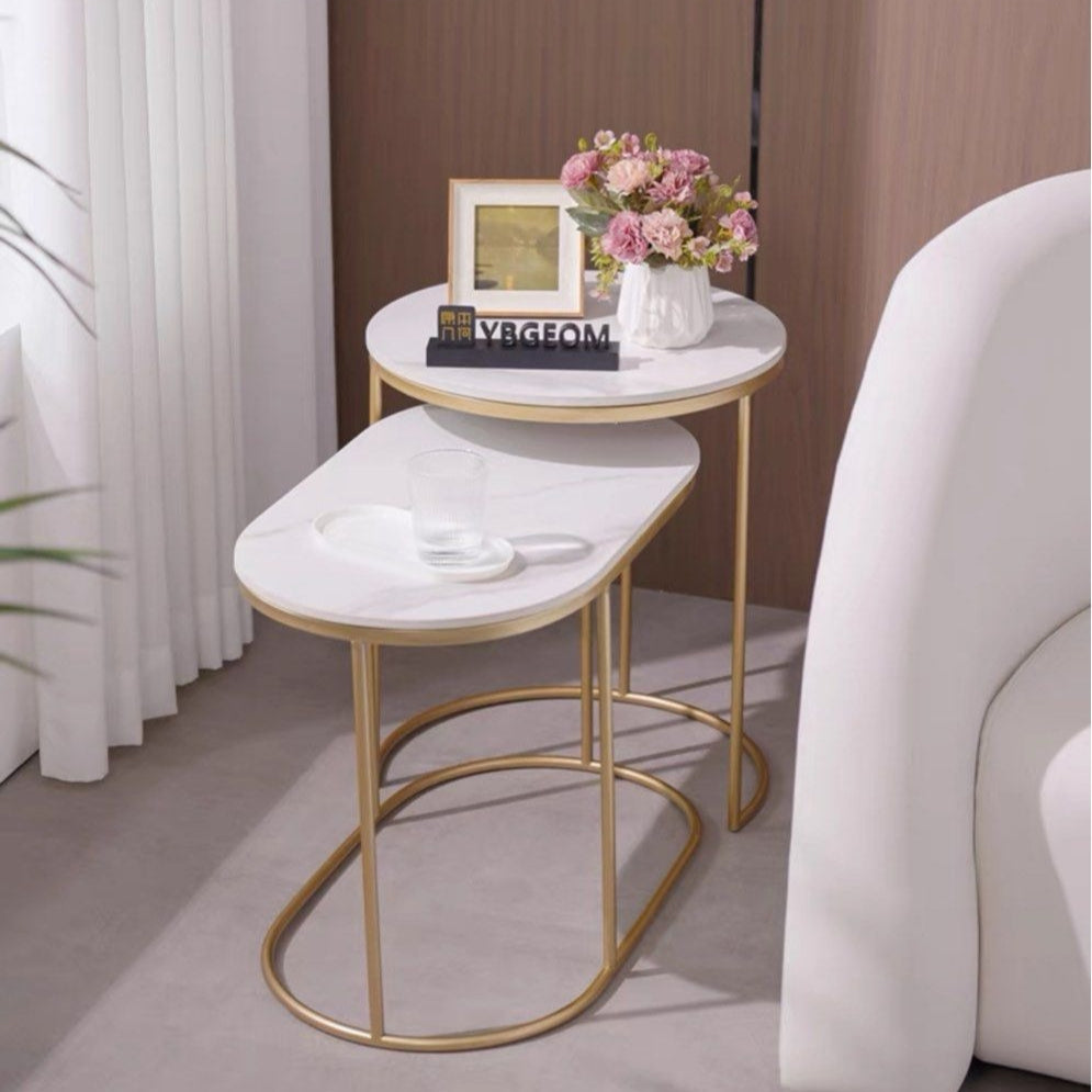 GEHRIG Modern Sintered Stone Nesting Side Tables