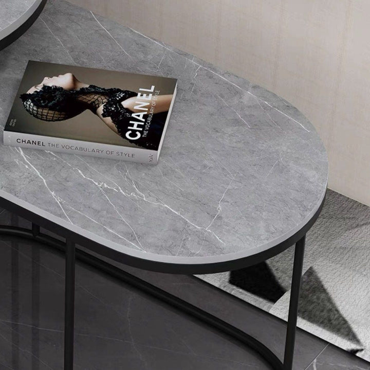 GEHRIG Modern Sintered Stone Nesting Side Tables