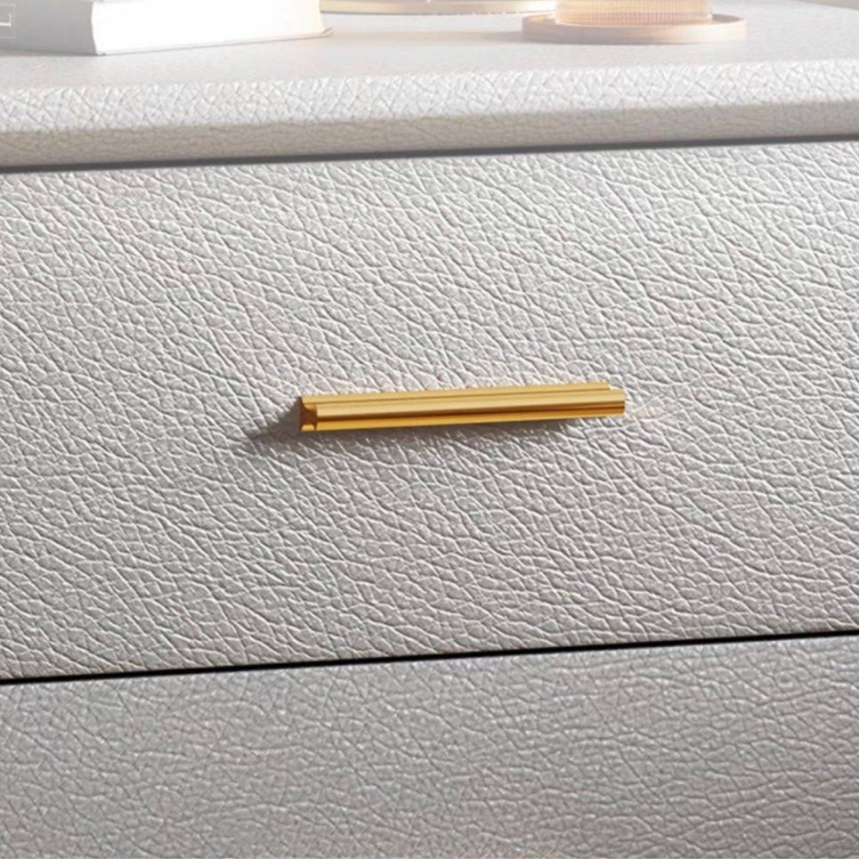 FLUDRE Modern Leather Bedside Table