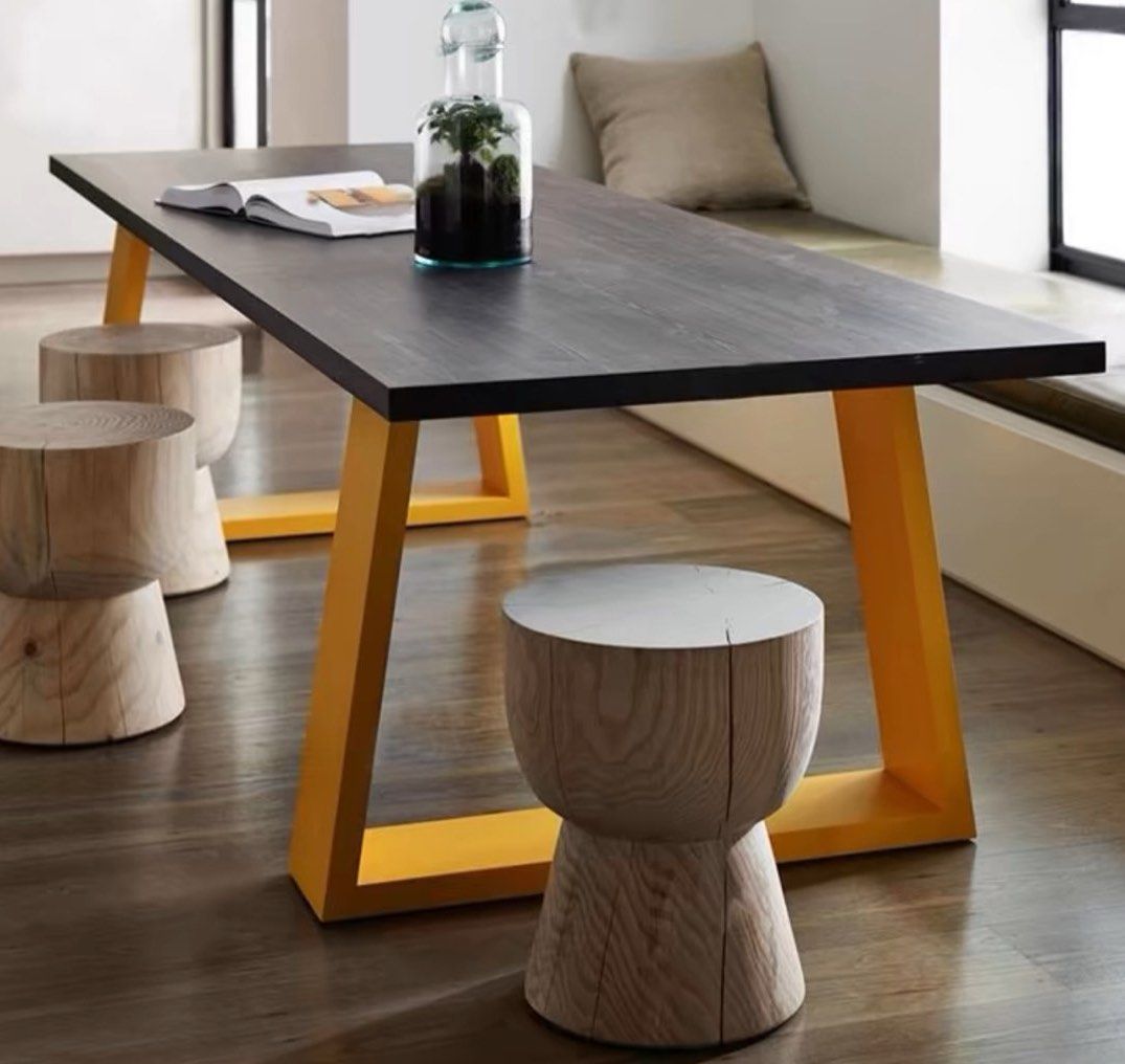ELSPETH Contemporary Solid Wood Dining Table