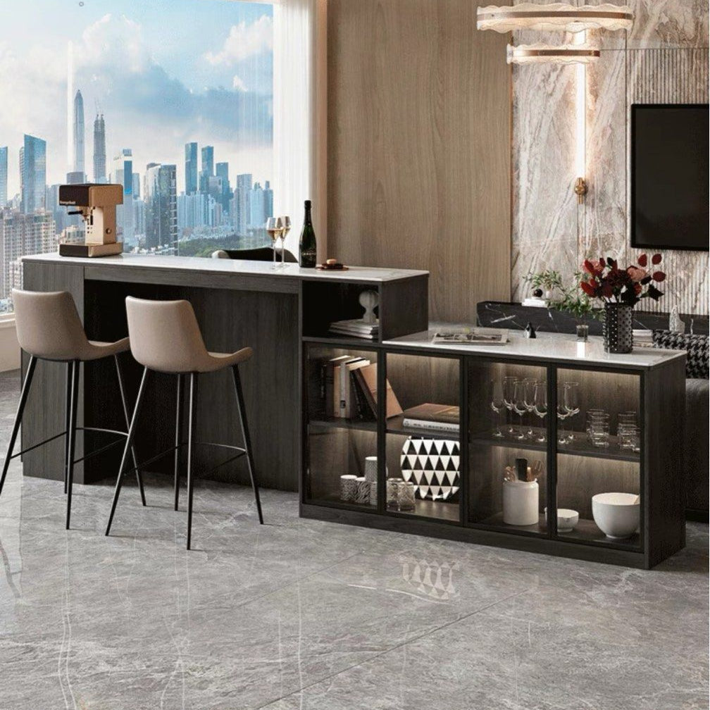 BETRA Modern Sintered Stone Bar Table Cabinet
