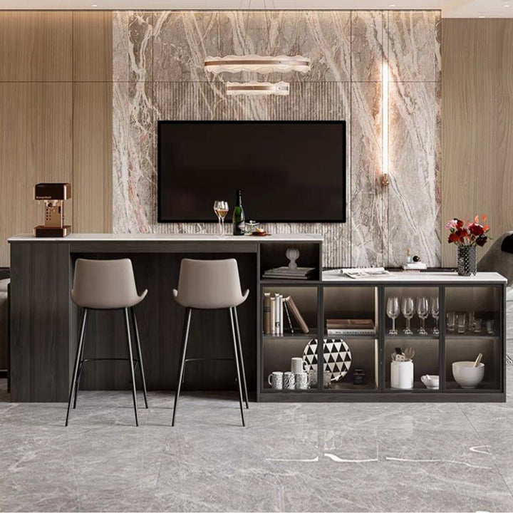BETRA Modern Sintered Stone Bar Table Cabinet