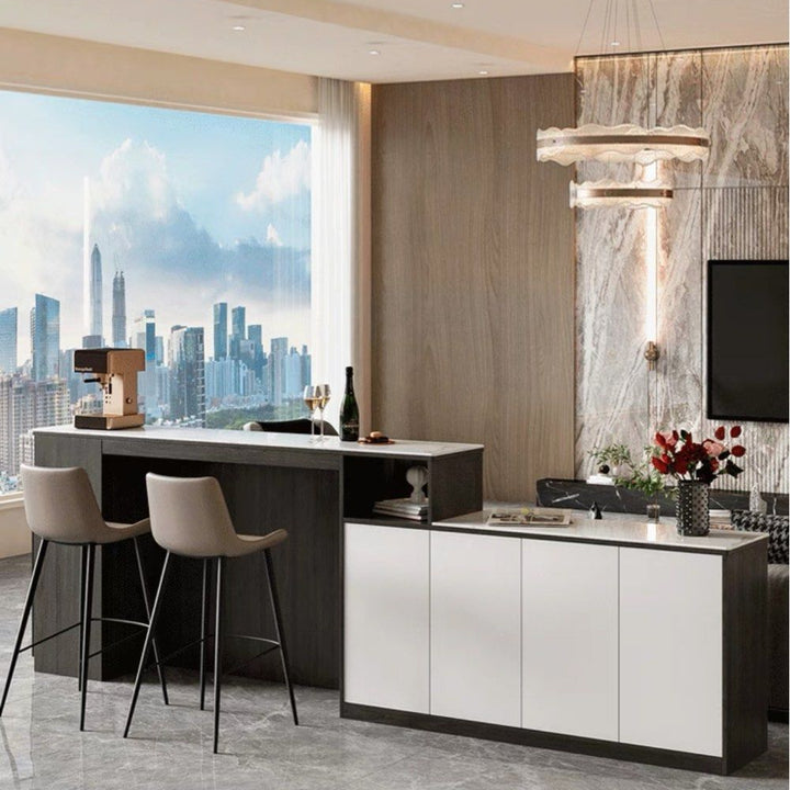 BETRA Modern Sintered Stone Bar Table Cabinet