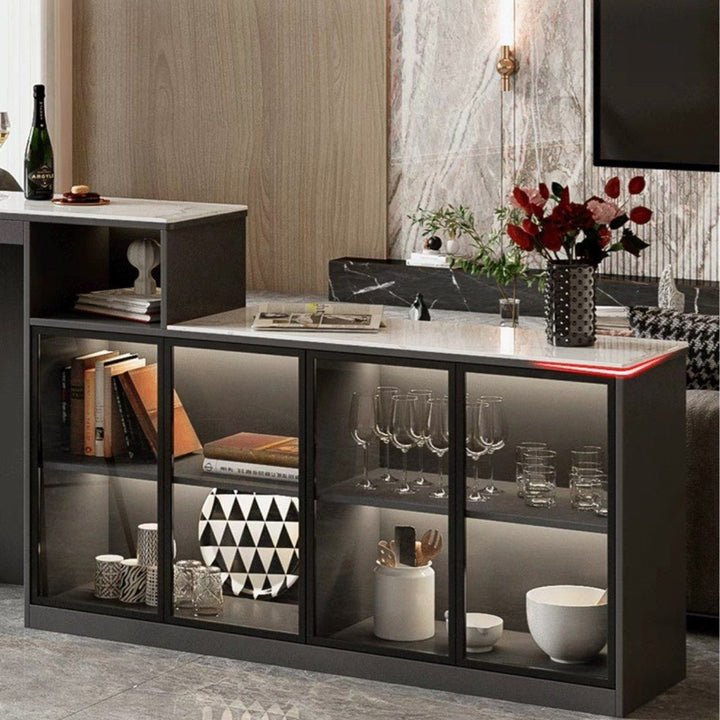 BETRA Modern Sintered Stone Bar Table Cabinet