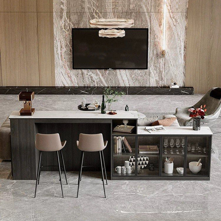 BETRA Modern Sintered Stone Bar Table Cabinet